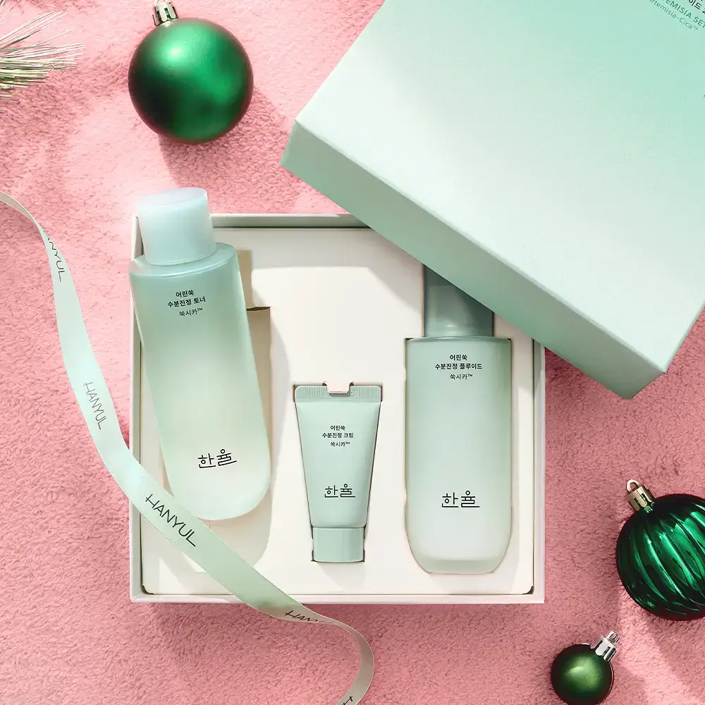 [선물세트] 한율 어린쑥 수분진정 2종세트 (토너150ml+플루이드125ml)